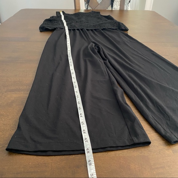 UNIQLO Black Jumpsuit with Lace Top Sleeveless - Picture 6 of 15